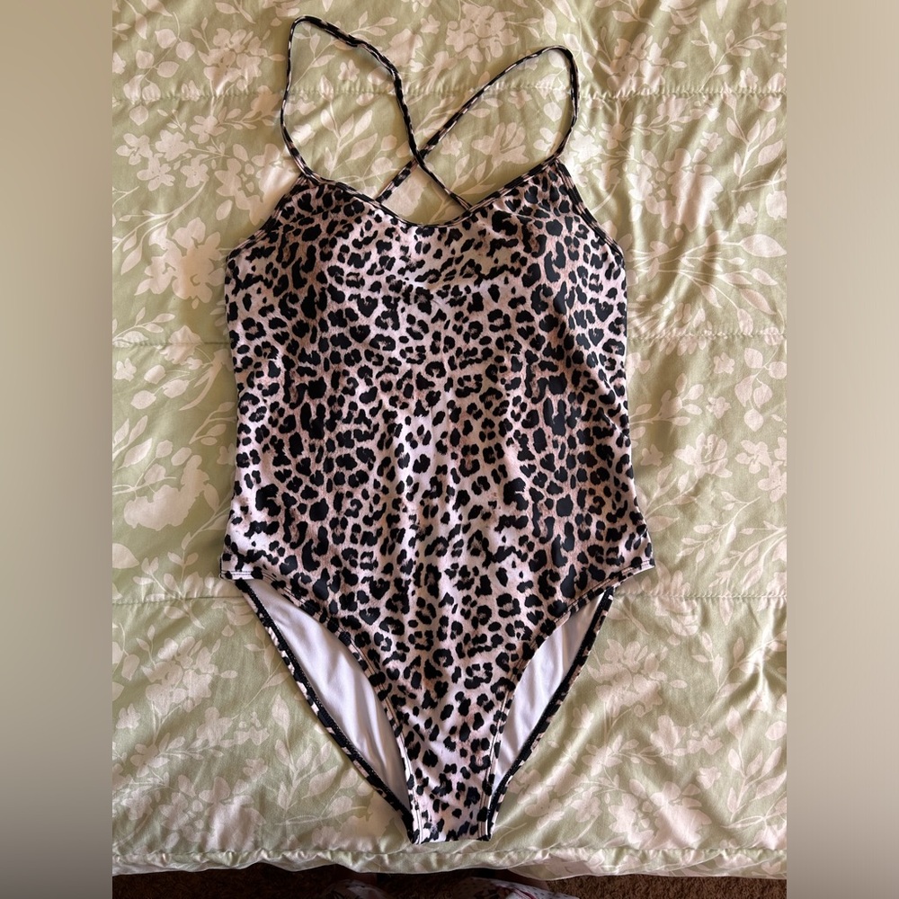 MARINA WEST Adult XL Beautiful Leopard Print Swimsuit/ Bathing Suit